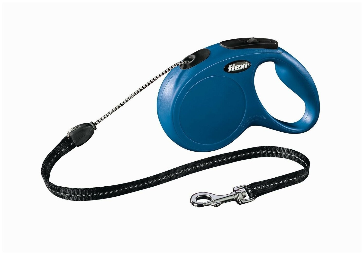 Поводок-рулетка для собак Flexi New Classic M тросовый синий 5 м до 20 кг - фотография № 12