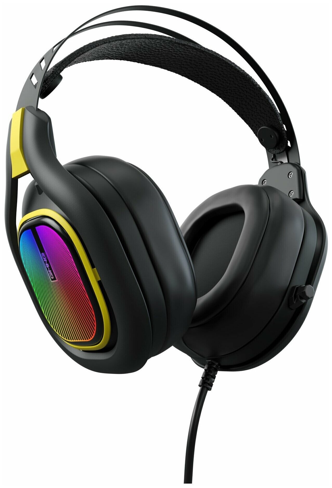 Гарнитура оклик GMNG HS-L630G черный/желтый 2.2м мониторные (1533561)