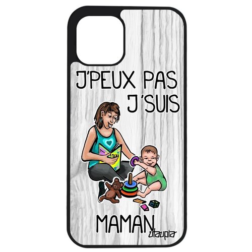 фото Противоударный чехол на мобильный // iphone 12 pro max // "не могу - стала мамой!" шутка рисунок, utaupia, светло- серый