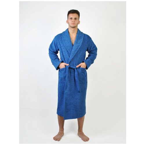 Халат МосХалат, размер 50-52, синий