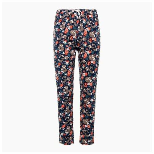 фото Брюки женские с принтом, цвет синий с рисунком, размер 54 ohana market