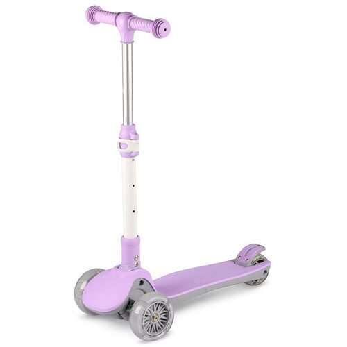 Детский 3-колесный самокат Indigo Fast, фиолетовый самокат mattel enchantimals т17069 светящиеся колеса