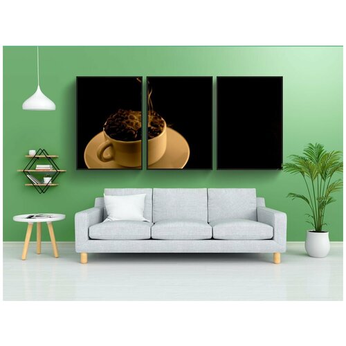 фото Набор модулных постеров для интерьера "кофе, джава, горячий" 60x90 см. в тубусе, без рамки lotsprints