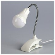 Лампа на прищепке "Свет" белый 13LED 1,5W провод USB 4x9x31,5 см RISALUX