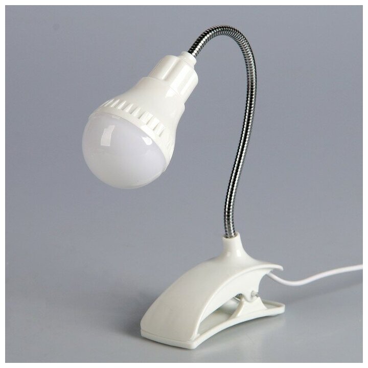 RISALUX Лампа на прищепке "Свет" белый 13LED 1,5W провод USB 4x9x31,5 см RISALUX