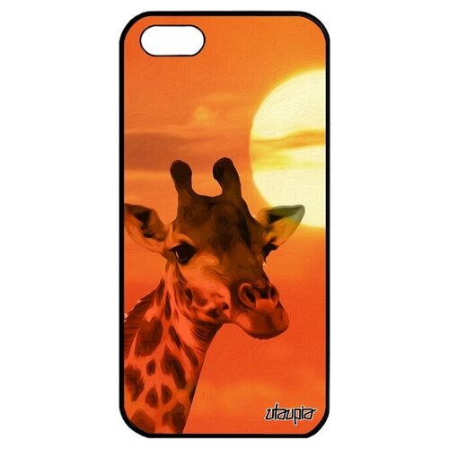 фото Защитный чехол на смартфон // iphone 5 5s se (2016) // "жираф" жирафа пятна, utaupia, оранжевый