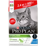 Сухой корм для стерилизованных взрослых кошек Pro Plan Sterilised OptiRenal, с кроликом (600 г в подарок) - изображение