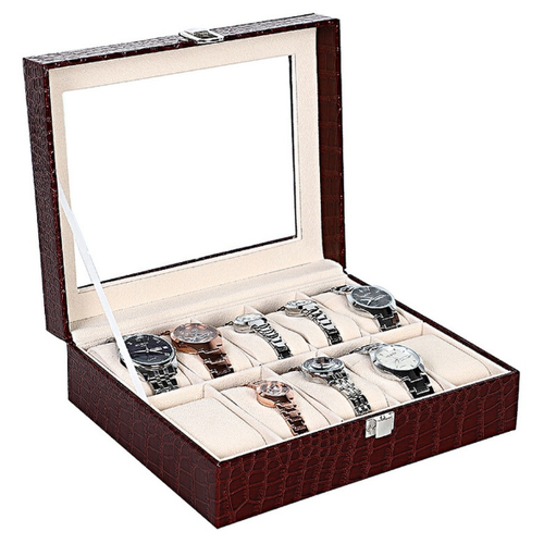 Шкатулка для хранения 10-ти наручных часов и электронных браслетов, аксессуаров, украшений и ювелирных изделий
