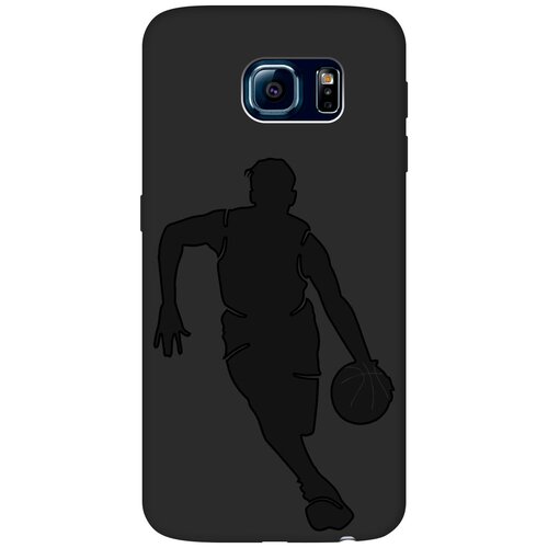 Матовый чехол Basketball для Samsung Galaxy S6 / Самсунг С6 с эффектом блика черный матовый чехол climbing для samsung galaxy s6 самсунг с6 с эффектом блика черный