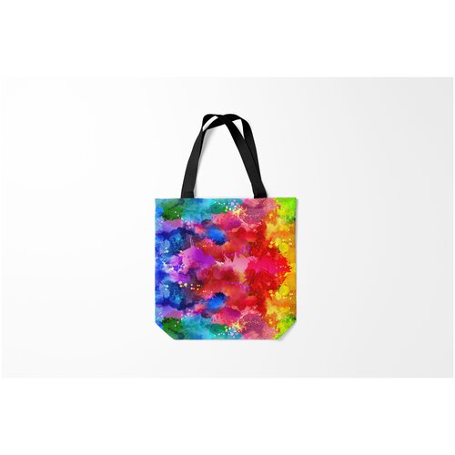 фото Сумка-шоппер / 40х40 см / тренды / абстракция брызги красок burnettie