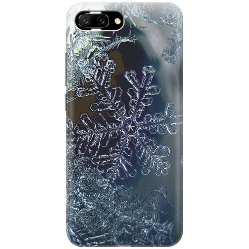 фото Силиконовый чехол на honor 10 / хонор 10 с принтом "макро снежинка gosso