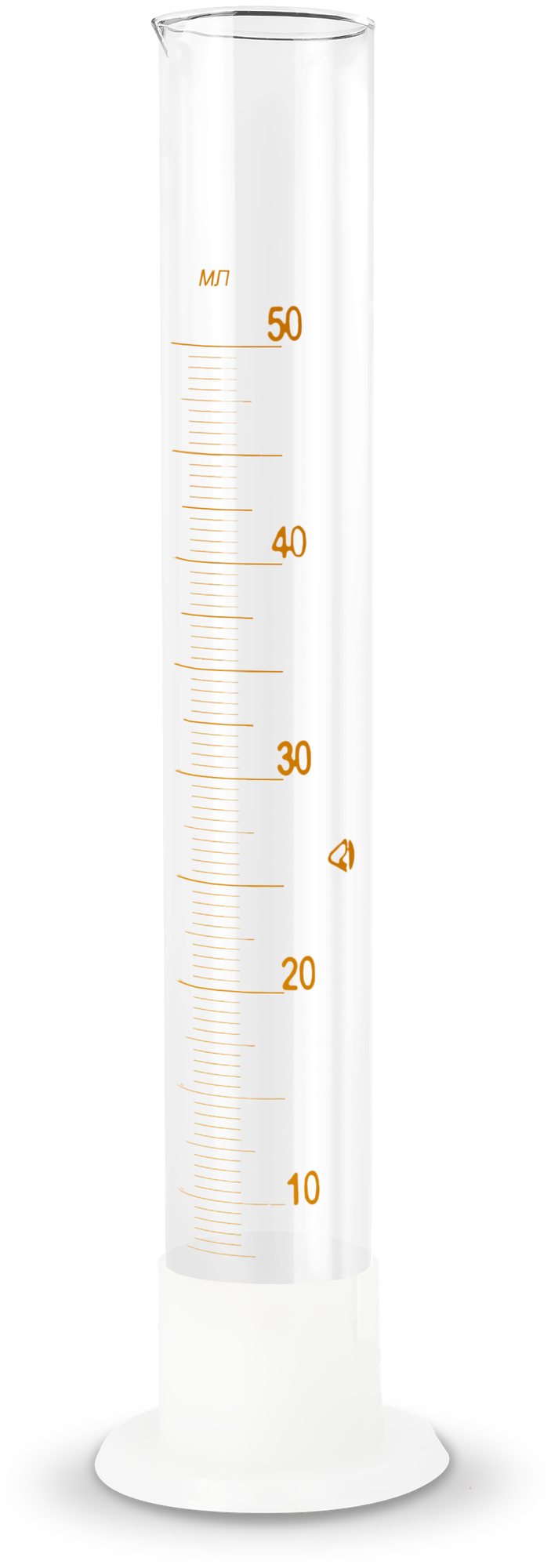 Мерный цилиндр стекло на пластиковом основании 50мл