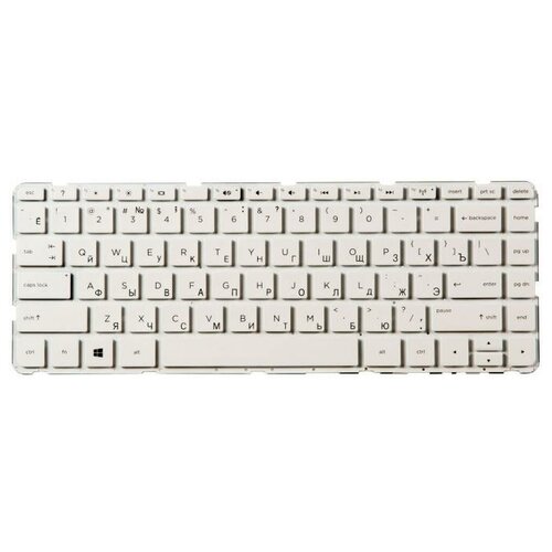 Клавиатура для ноутбука HP Pavilion SleekBook 14-n 14-n000 240 245 G2 440 G0 Белая без рамки гор Enter 950₽