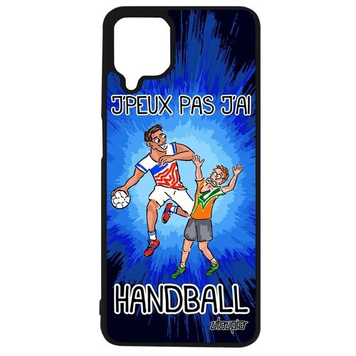 фото Красивый чехол на смартфон // galaxy a12 // "не могу - у меня гандбол!" юмор повод, utaupia, синий