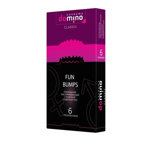 Текстурированные презервативы DOMINO Classic Fun Bumps - 6 шт, Rene Rofe, латекс, 6 шт, DOMINO Classic Fun Bumps №6