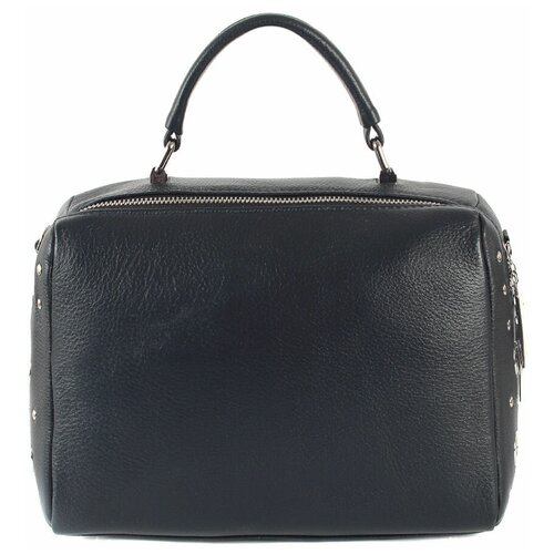 фото Сумка/сумка женская/сумка женская натуральная кожа/meyninger/св8141/темно-синий/модель с ручкой/на короткой ручке