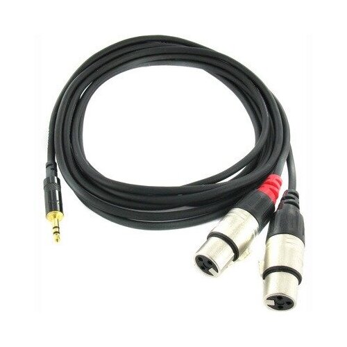 Кабель аудио 1xMini Jack - 2xXLR Cordial CFY 3 WFF 3.0m кабель american dj mini jack 2xxlr 3m ac j3s 2xm 3