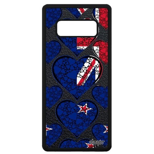 фото Противоударный чехол для // galaxy note 8 // "флаг новой зеландии с сердцем" любовь туризм, utaupia, цветной
