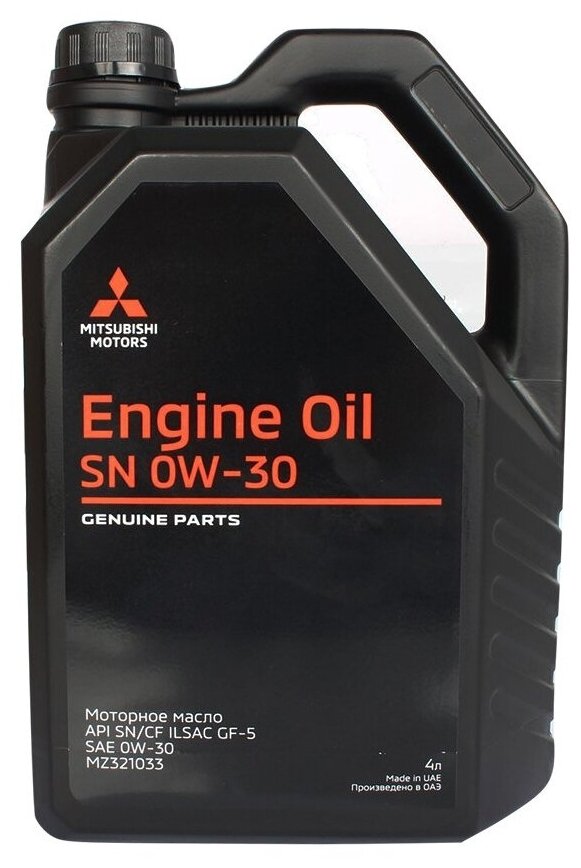 MITSUBISHI Mz320754 Motor Oil Sm/Gf-4 0w30 Масло Моторное Синтетическое 4л. Mitsubishi В Подольске