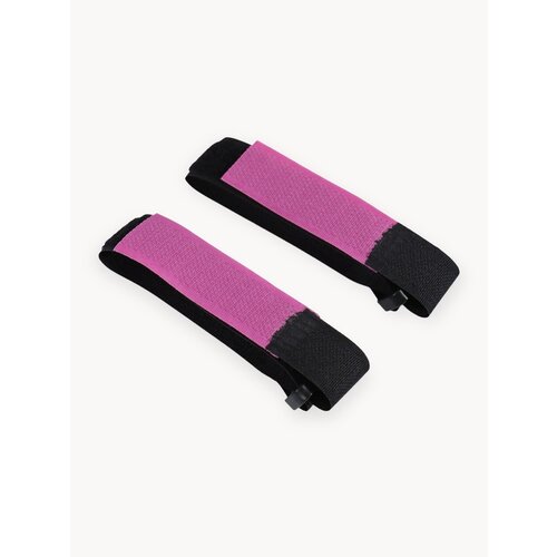 Зажим - липучка для лыж, узкая, цвет фуксия/чёрная, в комплекте 2 шт.