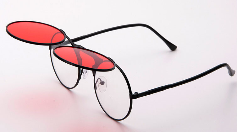 фото Круглые красные очки