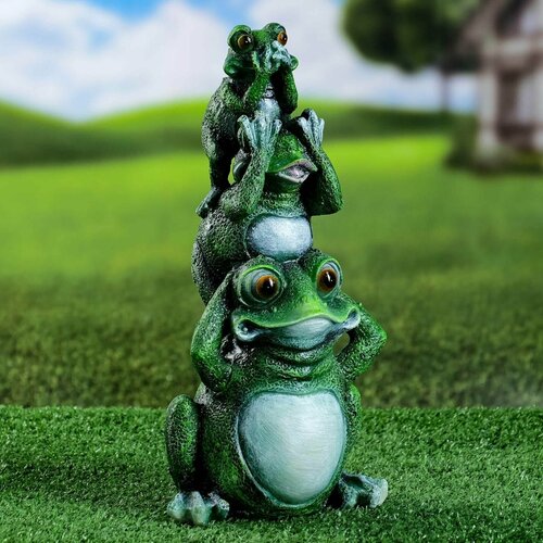 Садовая фигура Лягушка пирамидка 30х15х12см 1503₽