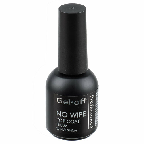 Финишное покрытие для ногтей NO WIPE TOP COAT топ без липкого слоя Gel-off Professional 10 мл 6 штук 2886₽