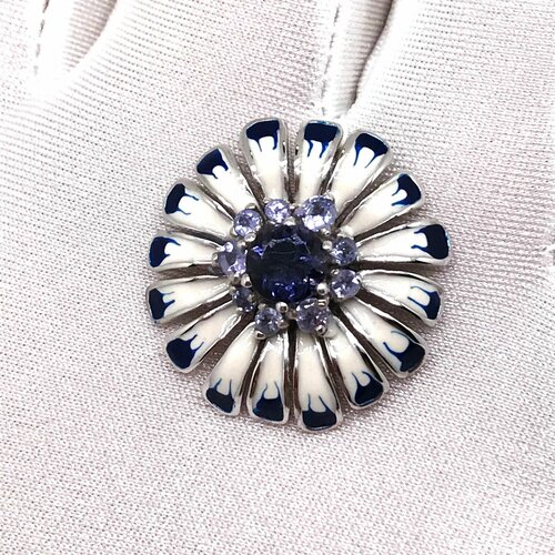 Подвеска, серебро, 925 проба, аметист