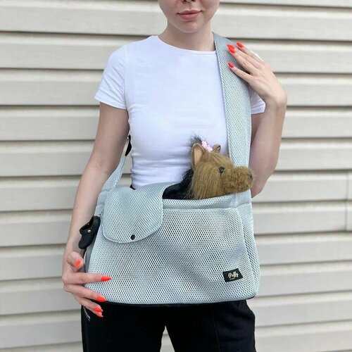 Сумка переноска через плечо, для собак мелких пород мини-собак/ Слинг для животных, кошек, собак Puffy Лето