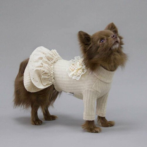 Платье для собак мелких пород Puffy Лапша бежевый, размер M