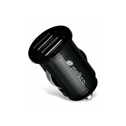Автомобильное зарядное устройство Melkco - два порта USB выход 1А и 21А черный цвет 390₽