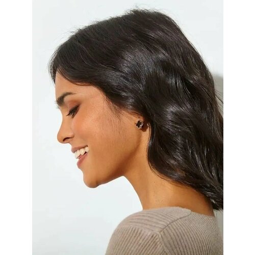 Серьги пусеты SOKOLLAIK, керамика, черный