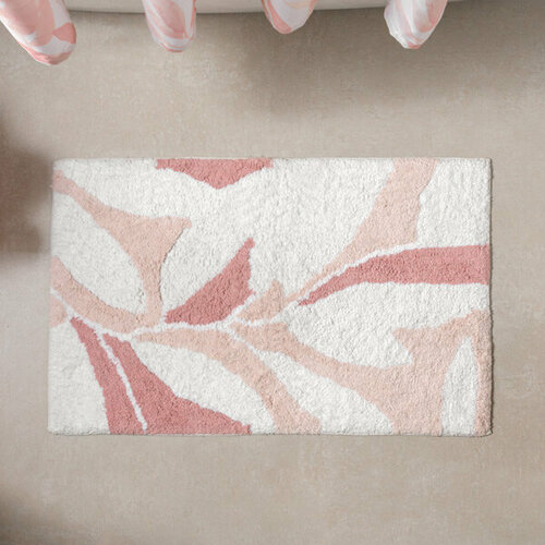 Коврик для ванной комнаты 50х80 см Akvarel Moroshka цвет Розовый