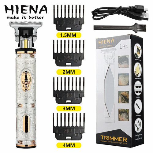 Электрическая машинка для стрижки волос T9 с ретро-гравировкой дизайн череп 100шт размеры 45539345 65400₽