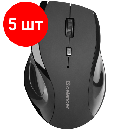 Комплект 5 шт Мышь беспроводная Defender Accura MM-295 черный 5btnRoll 404700₽