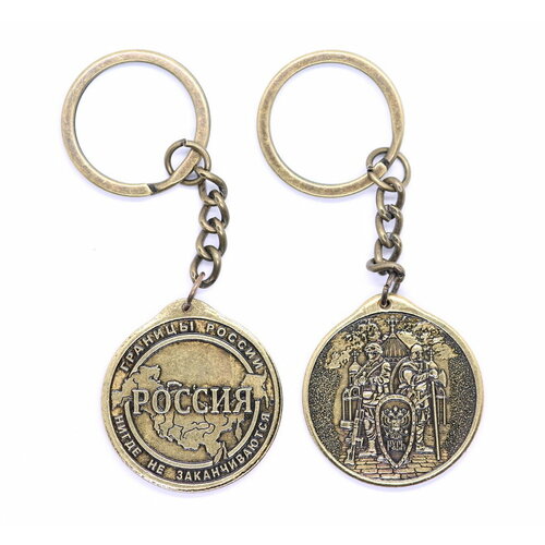 Брелок Yantar-shop, глянцевая фактура, золотой