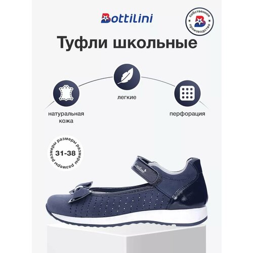 фото Туфли bottilini, размер 36, , синий
