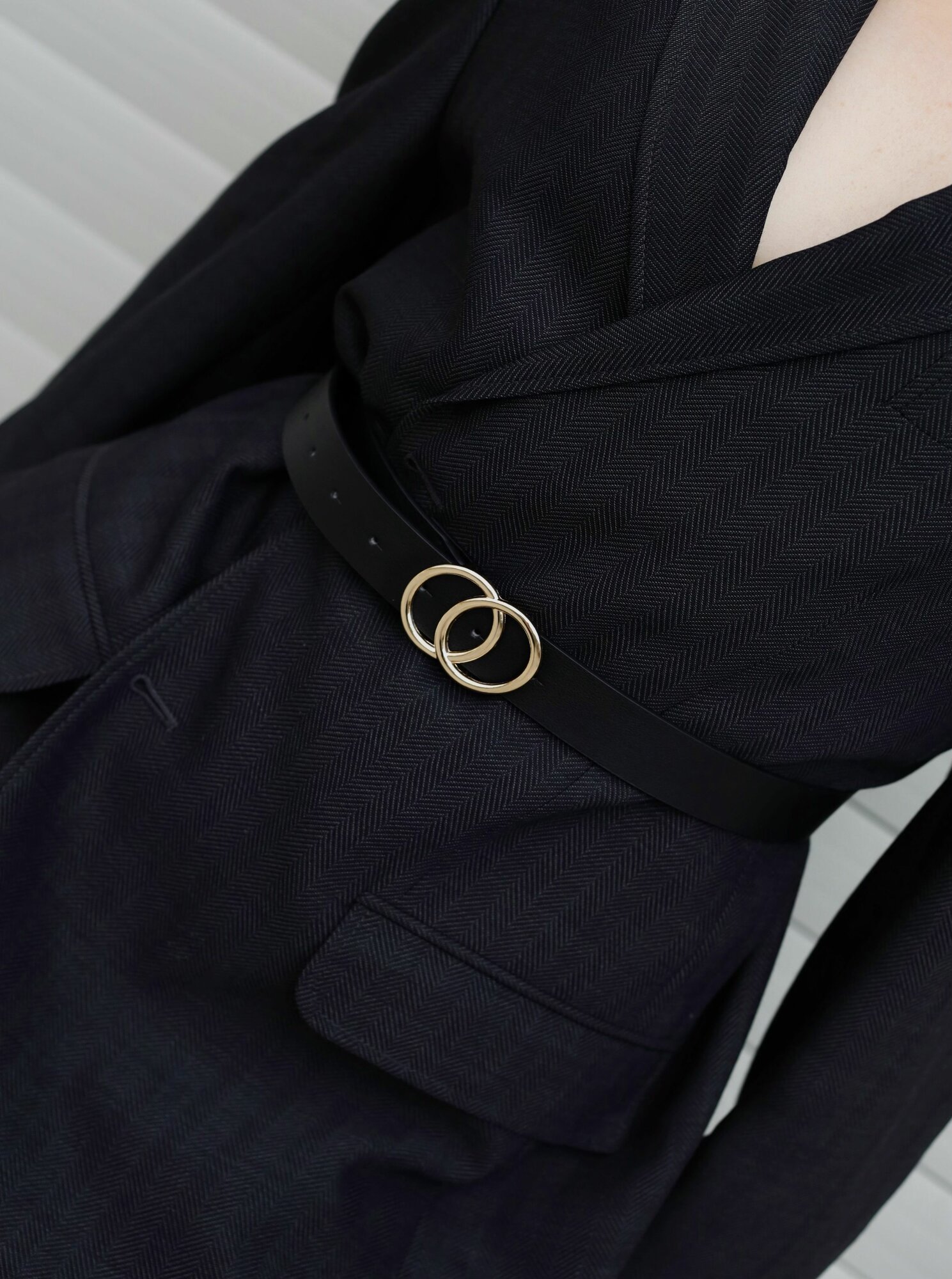 Ремень  для женщин, размер 105, черный — фото 1