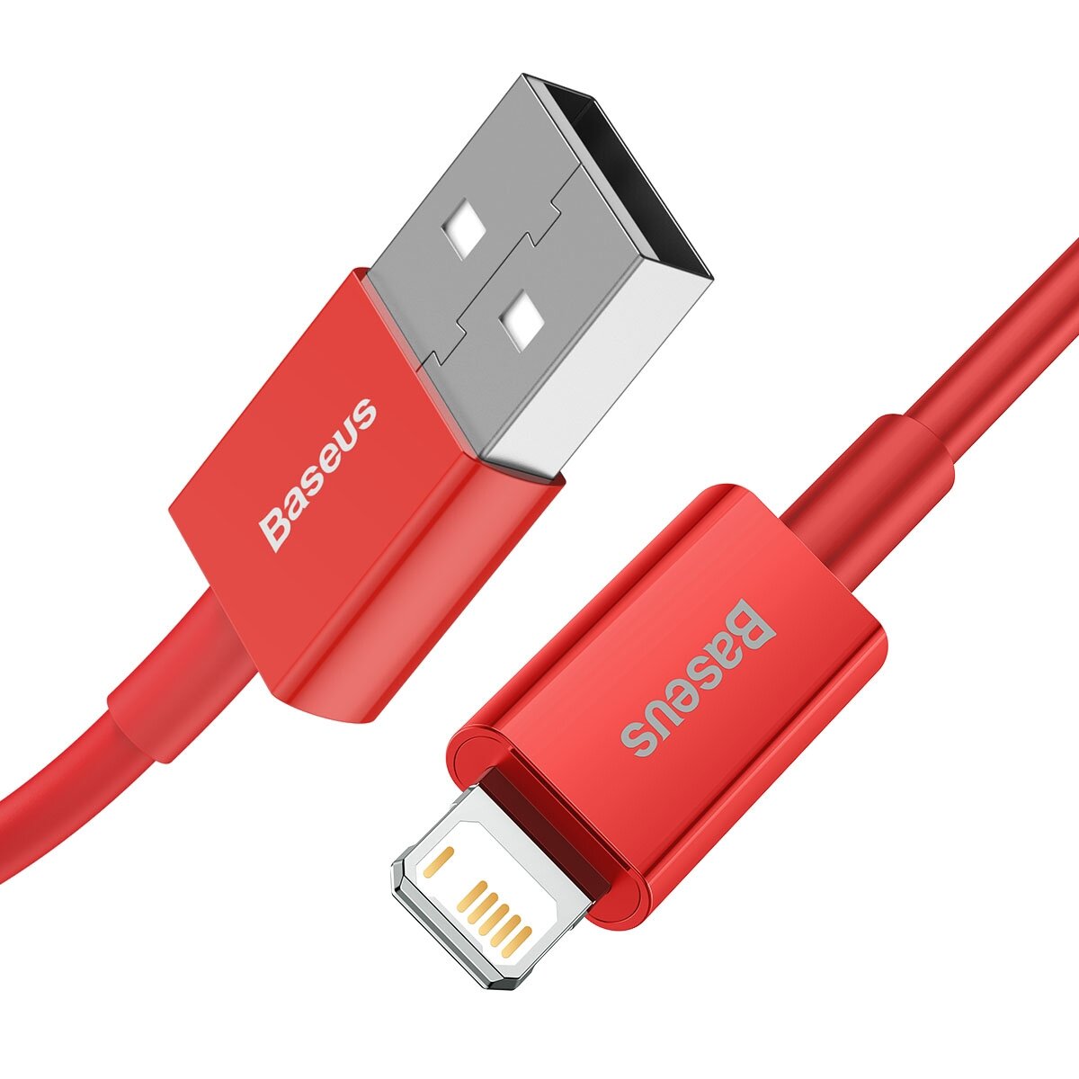 Кабель для быстрой зарядки и передачи данных Baseus Superior Series Fast Charging Data, USB to Lightning, 2.4A, 1 метр, Красный