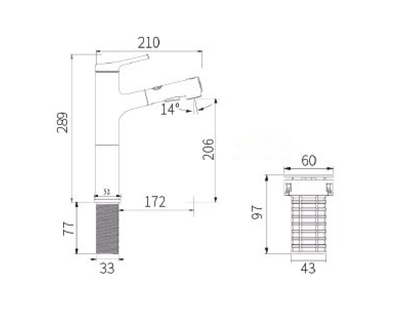 Смеситель для раковины Diiib Extracting Faucet Tall (DXMP002) — фото 1