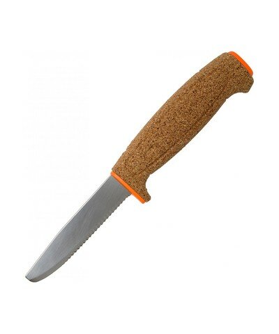 Нож Morakniv Floating Serrated Knife нержавеющая сталь пробковая ручка оранжевый