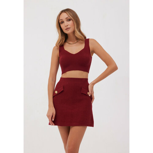 фото Юбка woolook, размер m/l, бордовый