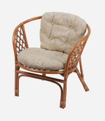 Изображение товара Кресло из натурального ротанга с подушкой Багама, цвет коньяк