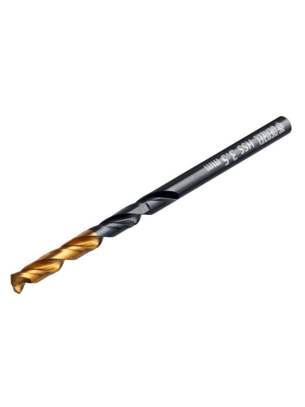 Сверло по металлу 3,5 мм. HSS-Tin Golden Tip 10 шт. Denzel