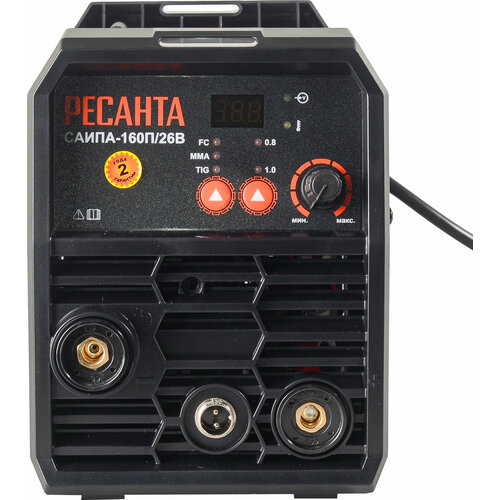 Сварочный аппарат Ресанта САИПА-160П26В инвертор MMA DCTIG DC 62кВт 9347₽