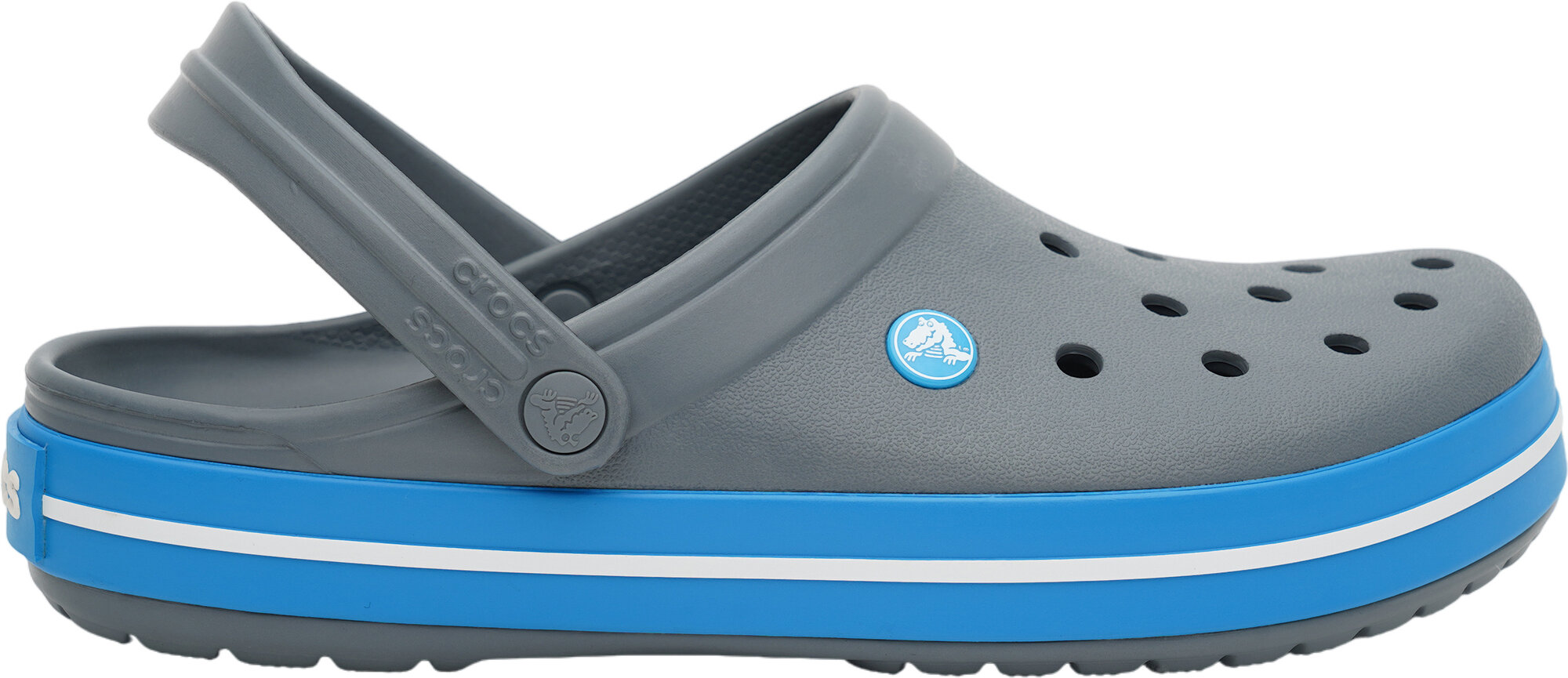 Сабо Crocs Crocband Clog, размер M8/W10 US, серый/синий