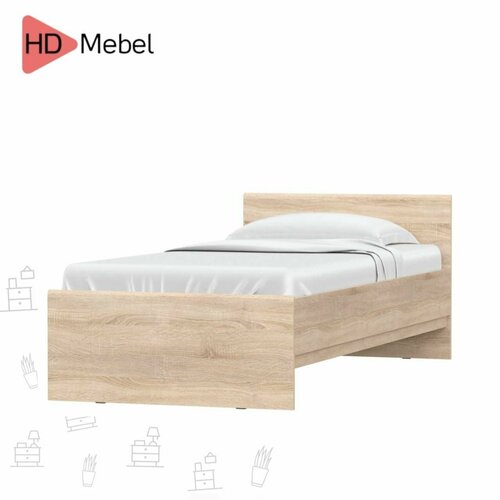 Односпальная кровать STERN 90х200 Дуб Сонома 5150₽