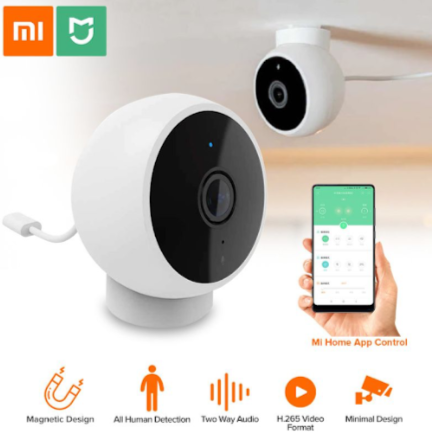 Камера видеонаблюдения Xiaomi Mi Camera 2K белый (MJSXJ03HL), магнитное крепление, IP65, угол обзора 170°