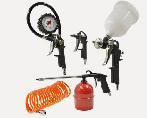 Изображение товара Набор ARMA 5PCS-2, 5 предметов краскопульт, шланг 5м, прод. пист, подкачка шин, мовильный пистолет