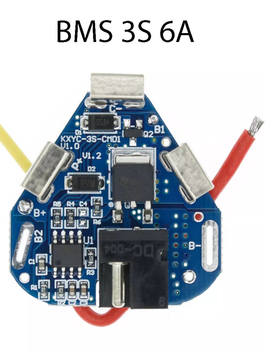 BMS 3S 6A плата защиты 10.8V, 12.6V